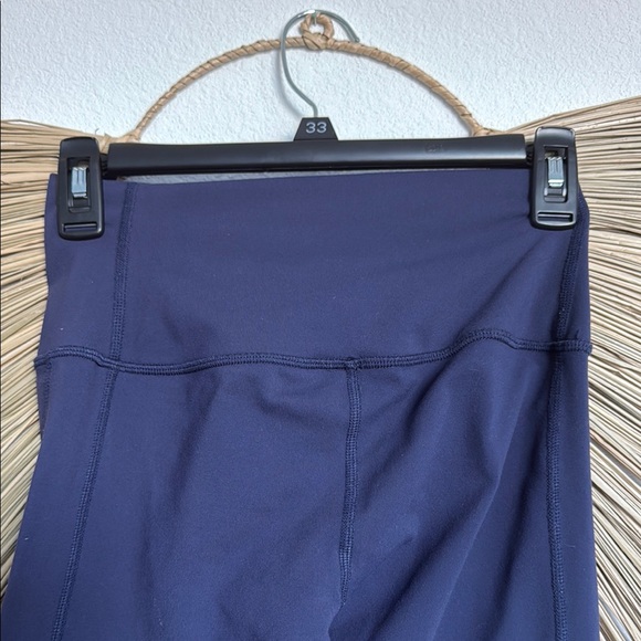 ALO Yoga Blue Moto-Style Leggings with Ribbed Panels - Picture 8 of 14